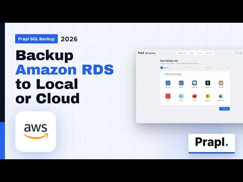 How to Backup Amazon RDS Database Automatically | Schedule & Run | Prapl SQL Backup Tool