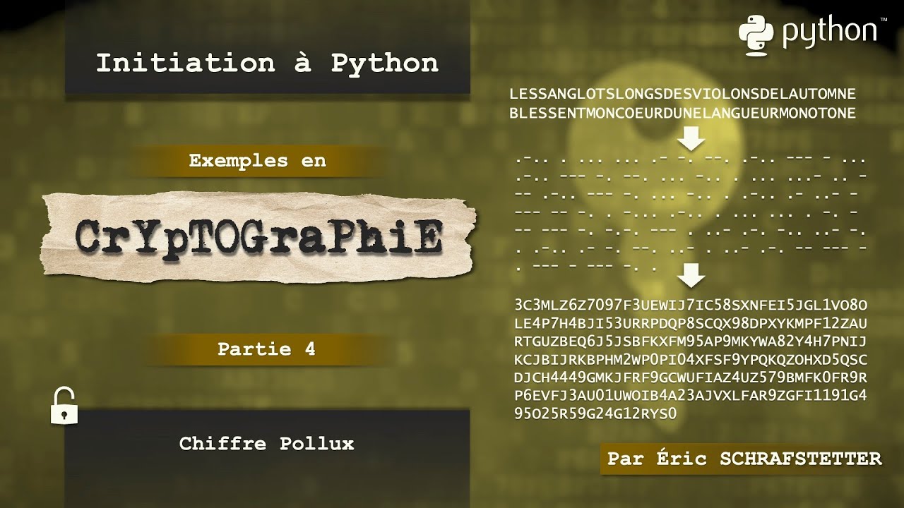 Python & Cryptographie partie 4 : Chiffre de Pollux - YouTube