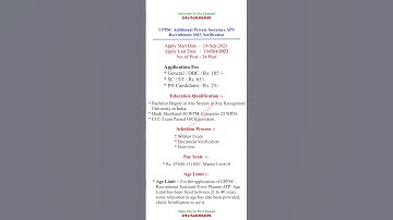 UPPSC Additional Private Secretary APS Recruitment 2023 Notification For 328 Posts