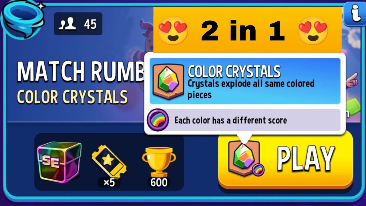 Color Crystals Rainbow Rumble Match | Match Masters | Match Masters ...
