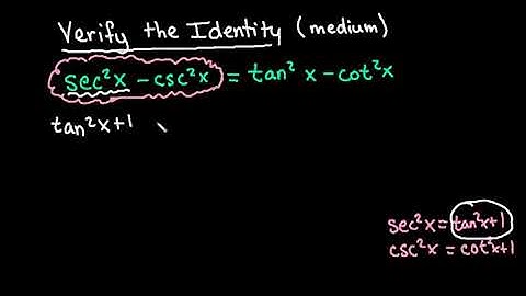 Verify the Trig Identity - Uses Pythagorean Identities