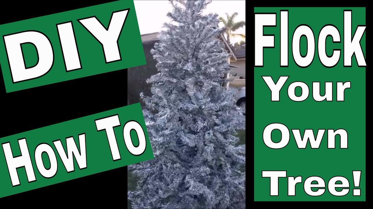 DIY FLOCKED CHRISTMAS TREE TUTORIAL