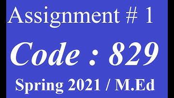 AIOU Solved Assignment No 1 Code 829 Spring 2021 | Baloch Academy