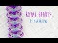 Rainbow Loom Bands Royal Hearts Bracelet by @SarahCJW