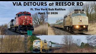 VIA Detours on the CN York Sub at McCowans and Reesor Rd (April 12 2026)