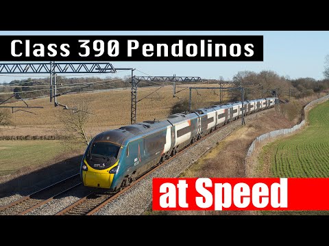 Class 390 Pendolinos at Speed