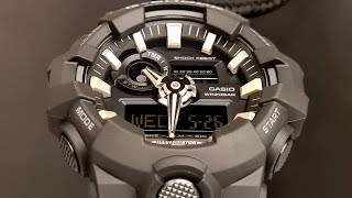 Casio watch GShock GA-700-1BER module 5522  Unboxing Unpacking and review.