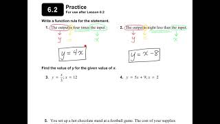 Math 8, 6.2: Representations of Functions
