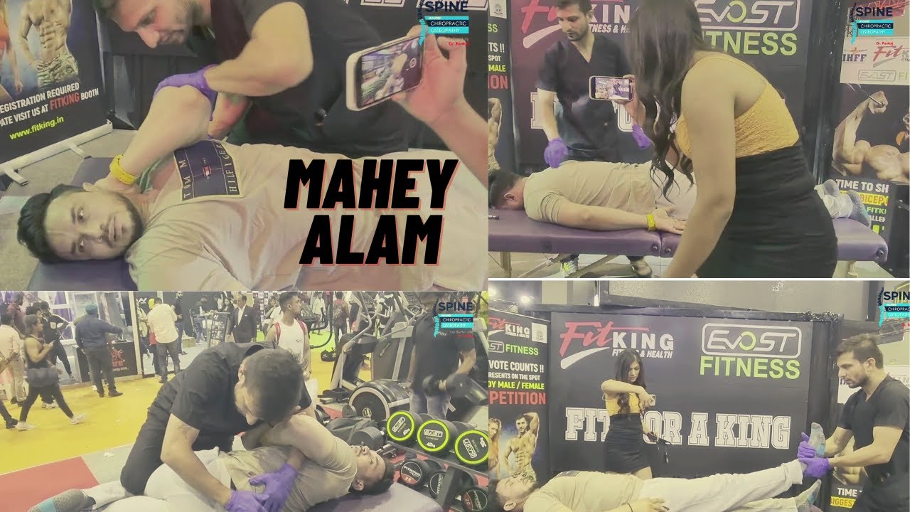 body builder chiropractic adjustment by Indian chiropractordelhi