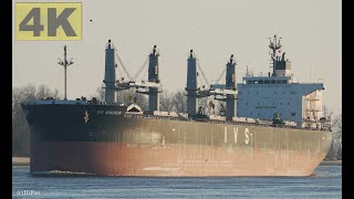 IVS WINDSOR - Shipspotting Germany 🇩🇪 IMO 9774458 - River Weser near City Brake Unterweser -4K VIDEO