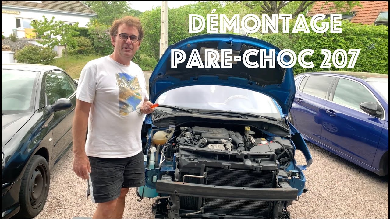 Démontage pare-choc avant Peugeot 207