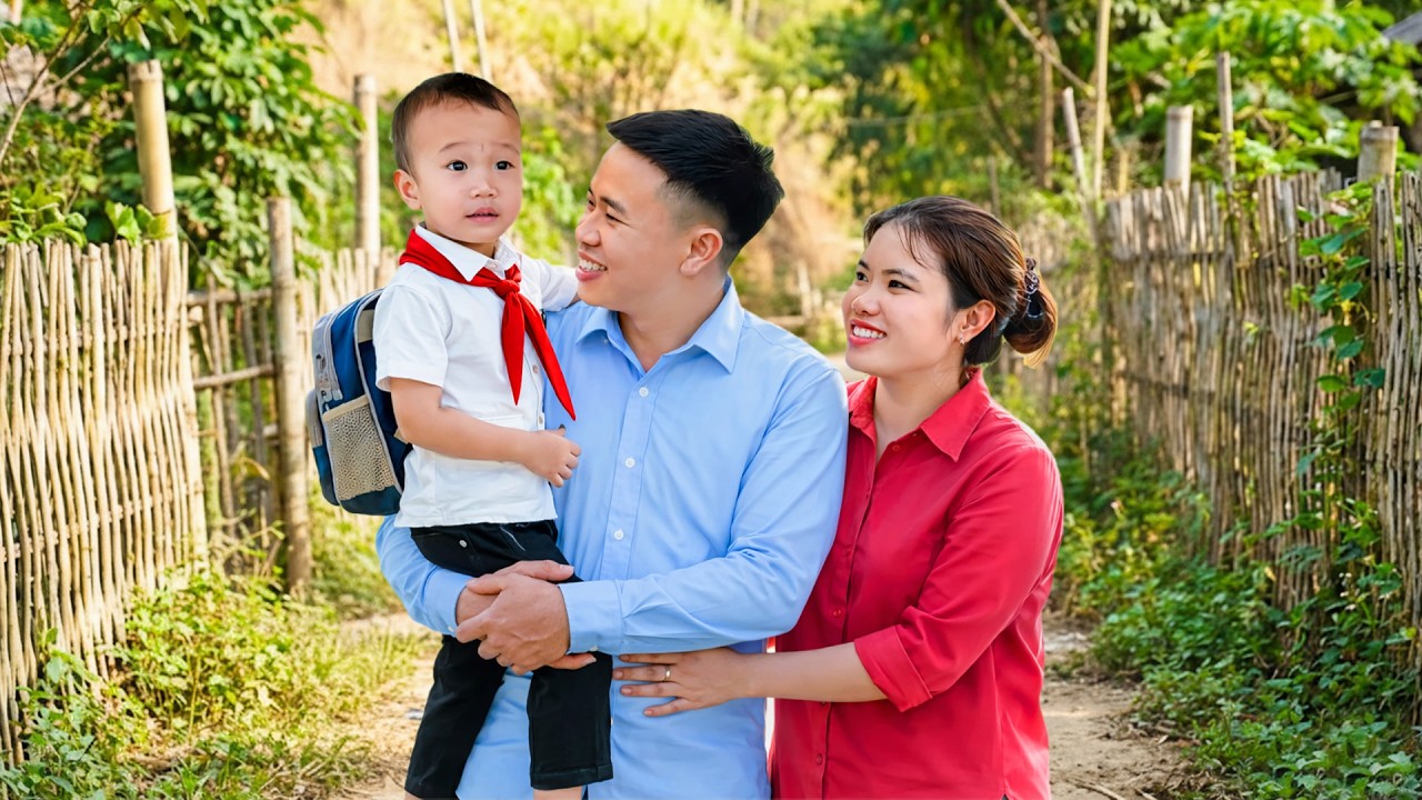 Thuy Took Her Son To School For The First Time - Harvesting Taro To Sell At The Market