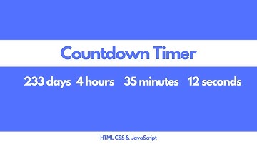 How to Make Countdown Timer Using HTML CSS & JavaScript | Countdown JavaScript