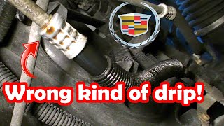 Repair leaking transmission cooler lines on a Cadillac Escalade