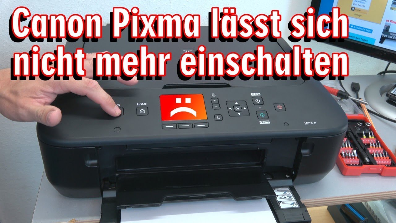 Canon Pixma Drucker lässt sich nicht mehr einschalten - Netzteil testen -  [4K] - YouTube