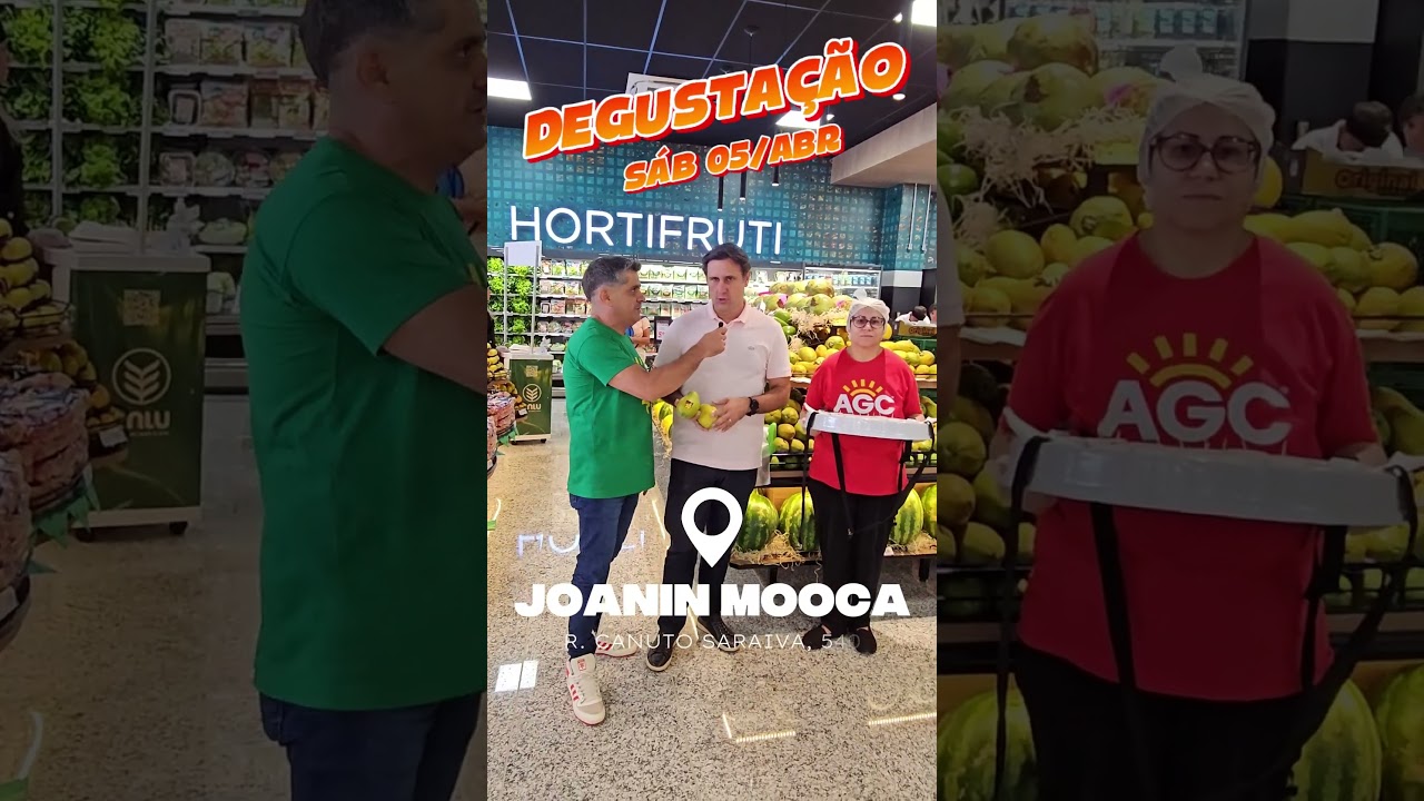 Degustação de Mamão AGC no Supermercado Joanin – Prove o mais famoso do Brasil.
