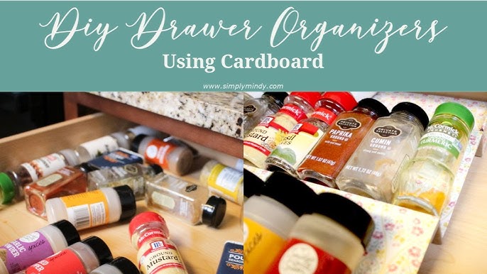 DIY wooden spice drawer organizer