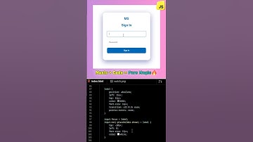 💥 Build a Sleek Glassmorphism Login Form in 8s! HTML CSS & JavaScript | DevZiaul #Shorts