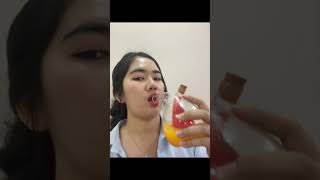 The bottle is so big I'll eat it all. #asmr #funny