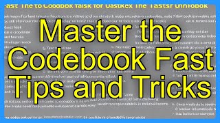Master the Codebook Fast Tips and Tricks