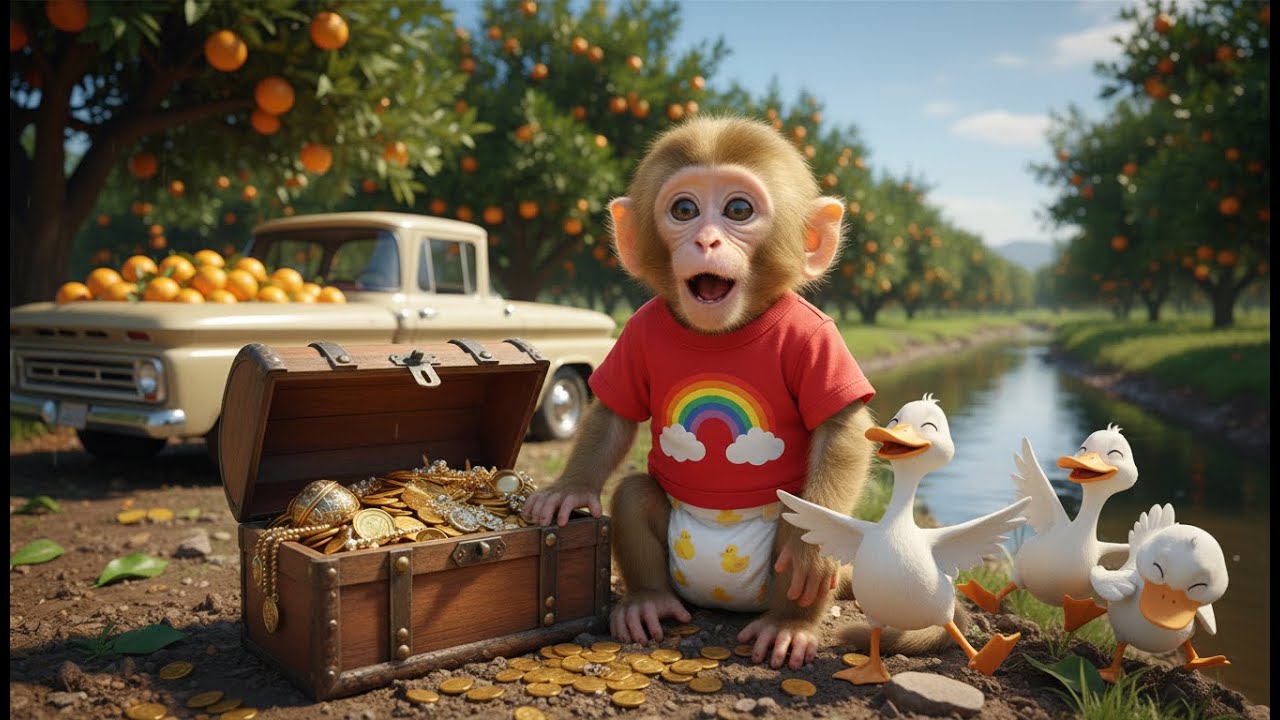 Zuki Monkey Becomes Rich?! 💎 Gold Discovery with Duck Friends 🦆