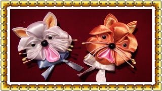 Поделки для детей своими руками.Зверюшки для детей.Поделка котики из лент. Поделки для детей своими руками.Зверюшки для детей.Поделка котики из лент.