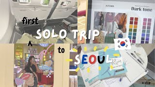 solo trip to korea pt 1 🇰🇷 shopping, convenience store food, korean lessons, personal color analysis