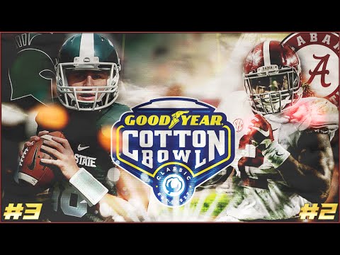 #3 Michigan State  vs #2 Alabama | 2015 Cotton Bowl | NCAA Football 16