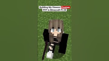 Building my viewers’ custom profile picture in Minecraft part 28 ⛏🧱 #shorts #minecraft #shoutout