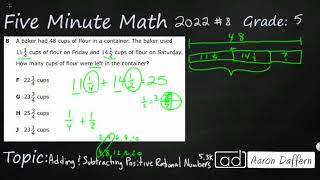 5th Grade STAAR Practice Adding and Subtracting Positive Rational Numbers (5.3K - #12)