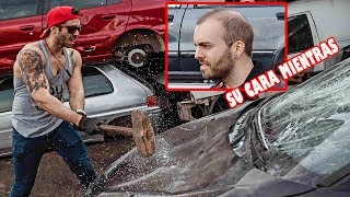 DESTROZANDO EL COCHE DE MI MEJOR AMIGO DELANTE SUYO | Broma Cámara Oculta