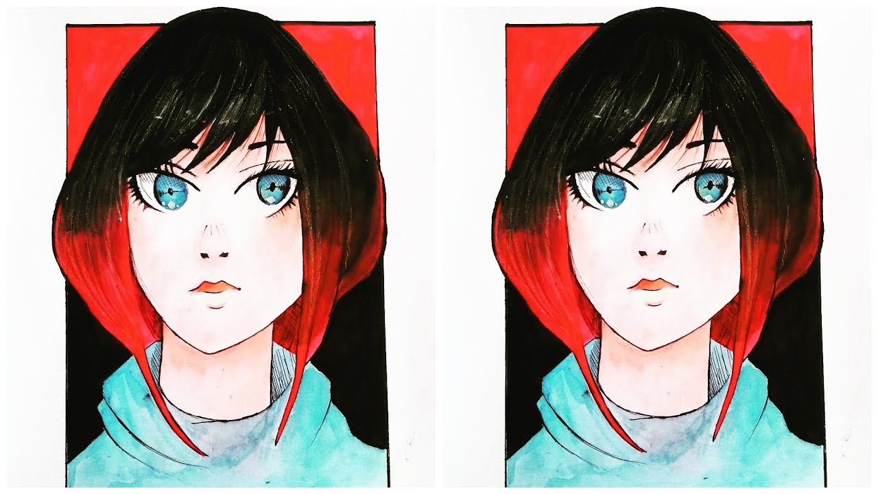 How to paint anime step by step with watercolors YouTube
