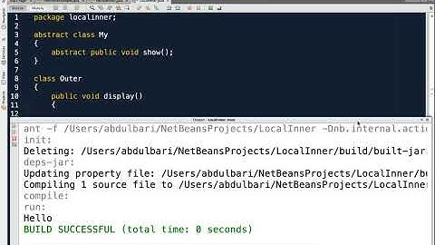 Lecture 15.5 : Demo – Local and Static Inner Classes — [Abdul Bari] Java Course