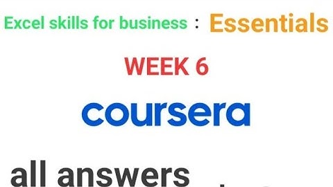 Excel skills for business : Essentials course 1 final [COURSERA] [MACQUARIE UNIVERSITY]