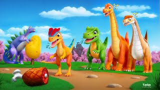 Farting Dinos Gone Wild | Dinosaurs Fun Food Adventures | The Comedy Battle of Dinosaurs