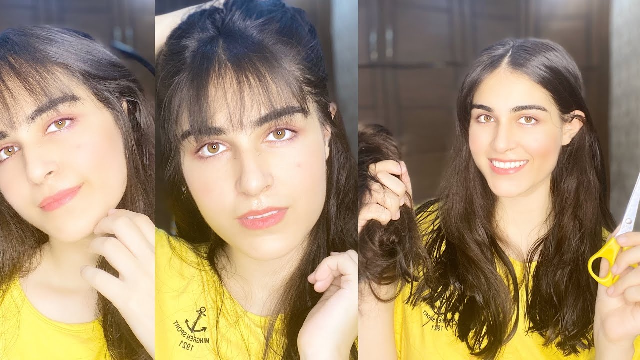 SHORT HAIRCUT ON EID DAY | SHORT BANGS AT HOME 😂😂