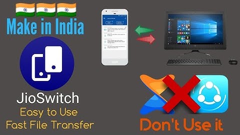 Jio Switch for Computer Files & Data Transfer { Make in India } || Very Faster  Transfer ||