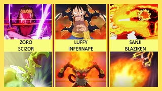 Straw Hat Pirates Pokemon Team #OnePiece #Pokemon