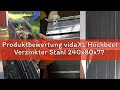Produktbewertung vidaXL Hochbeet Verzinkter Stahl 240x80x77 cm Grau Gartenbeet Pflanzbeet