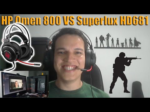 Unboxing & Review: Headset HP Omen 800 VS Superlux HD681b no CS GO. Fone até 200 reais. @regedicas