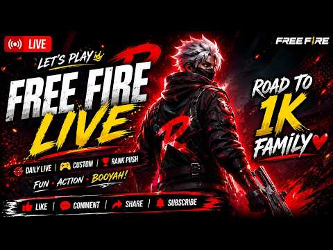 FREE FIRE LIVE | ROAD TO 1K FAMILY ❤️ by RockStar_Raj_7006