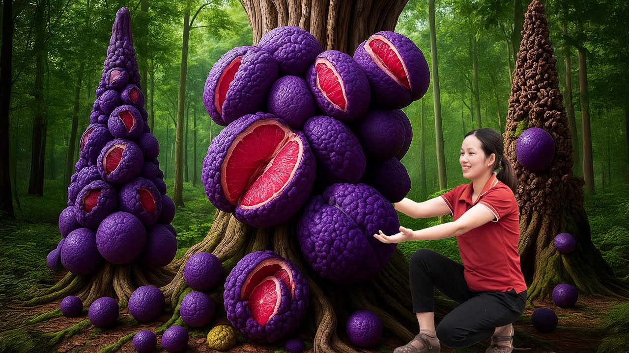 AMAZING! Giant Purple Grapefruit Harvest go to market sell | Discover the World’s Rarest Fruit