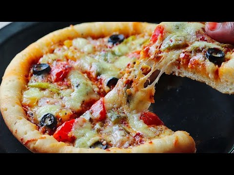 ఎంతో ఖర్చుపెట్టి బయట కొనే పిజ్జాని ఓవెన్ లేకుండా ఇంట్లోనే ఈజీగా చేయండి😋👌 Homemade Pizza Without Oven