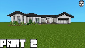 Minecraft Modern Ranch House Tutorial - Part 2!