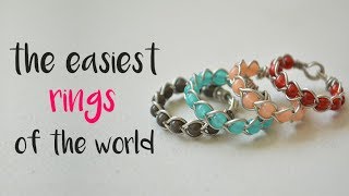DIY How to make braided wire rings. wire wrapping for beginners
