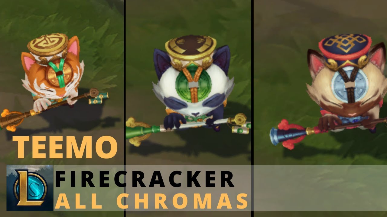 Firecracker Teemo All Chromas - League of Legends - YouTube