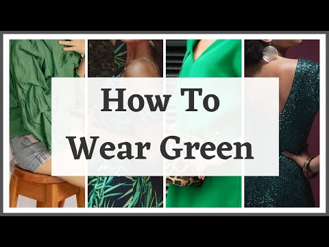 black white and green dress