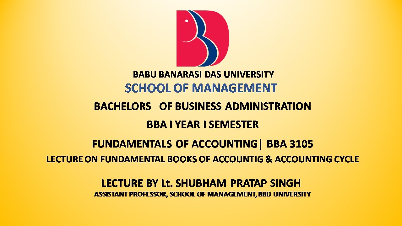 BBA 3105 FUNDAMENTALS OF ACCOUNTING UNIT 1 LECTURE 2 YouTube