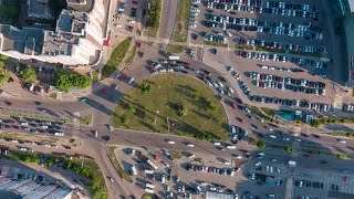 Top View Hyperlapse Of Traffic Stock Video