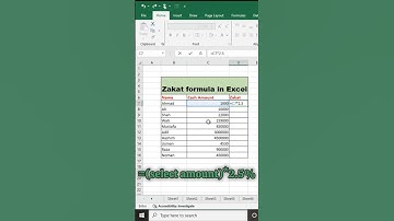 find the zakat amount in your cash with formula #exceltips #excelcourse #exceltraining